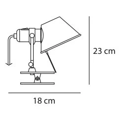Artemide Tolomeo Pinza LED -Artemide Store 003 Artemide Tolomeo Pinza LED Klemmeleuchte 23cm technische Zeichnung 865826da66f83f2a6c8371a74c0685c2