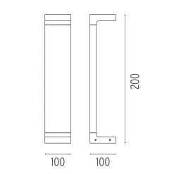Flos Casting C 100 H 200 -Artemide Store 003 Flos Casting C 100 20cm Boden technzeichn 81be55b400a7921d8a3f298156c2d619