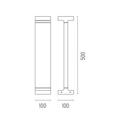 Flos Casting T 100 H 500 -Artemide Store 003 Flos Casting T 100 50cm Boden technzeichn 460e07a9f0da2c69abe5d16765efd406