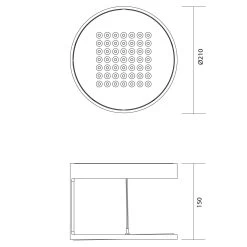 Nimbus Rim R 49 -Artemide Store 003 Nimbus Rim R 49 Decke technische Zeichnung 66609963eb6e819ade17fc016e354fc5