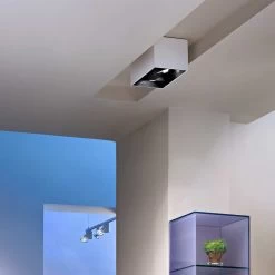 Flos Compass Box Large 2L QR111 -Artemide Store 007 Flos Architectural Compass Box Large 2L Decke ambient 15514 weiss af0c7cb7b02b5fc1bc95c60128ad1786